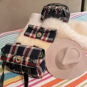 Vintage Kate Spade ♠️❤️Vintage Mackinac Plaid 3-Bag Set